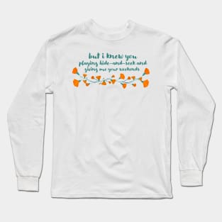 Cardigan Lyrics Green and Orange Long Sleeve T-Shirt